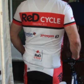 Red Cycle kit modelled by Dave